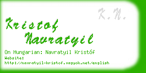 kristof navratyil business card